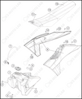 TANK, SEAT, 2023 KTM 250-SX-F