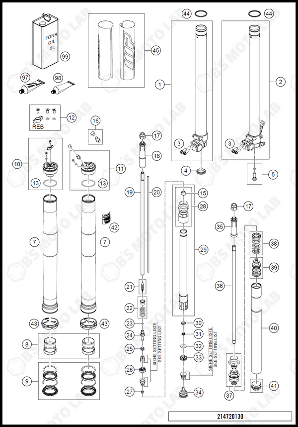 FRONT FORK DISASSEMBLED, 2021 KTM 85-SX-17-14