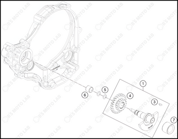 BALANCER SHAFT, 2023 KTM 350-SX-F