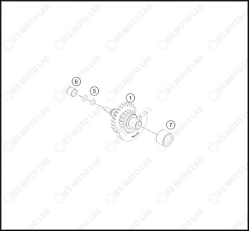 BALANCER SHAFT, 2024 KTM 250-SX-F