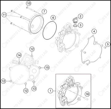 CLUTCH COVER, 2022 KTM 50-SX-Factory