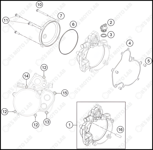 CLUTCH COVER, 2022 KTM 50-SX-Factory