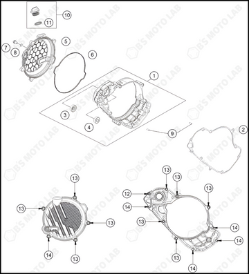 CLUTCH COVER, 2024 KTM 125-SX