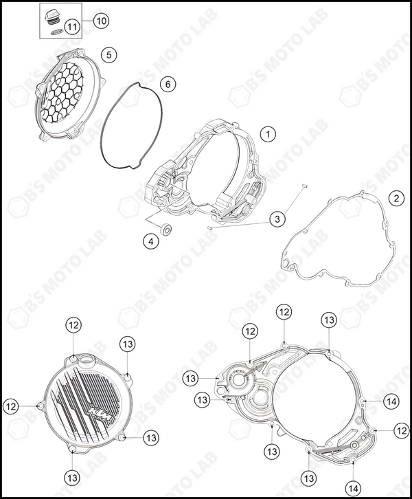 CLUTCH COVER, 2023 KTM 300-SX