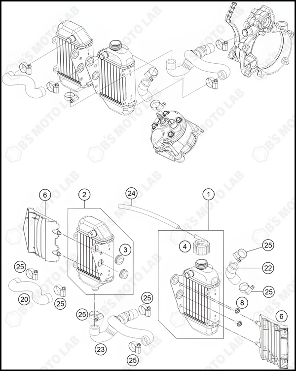COOLING SYSTEM, 2022 KTM 50-SX-MINI