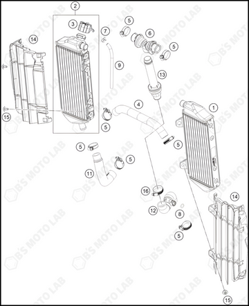 COOLING SYSTEM, 2024 KTM 125-SX