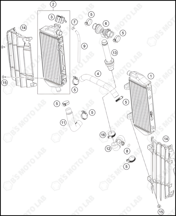 COOLING SYSTEM, 2024 KTM 125-SX