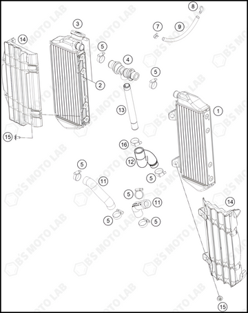 COOLING SYSTEM, 2022 KTM 450-SX-F