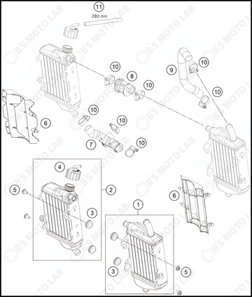 COOLING SYSTEM, 2022 KTM 65-SX