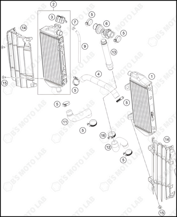 COOLING SYSTEM, 2023 KTM 350-SX-F
