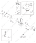 CRANKSHAFT, PISTON, 2022 KTM 350-SX-F