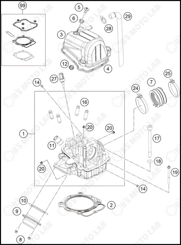 CYLINDER HEAD, 2022 KTM 450-SX-F