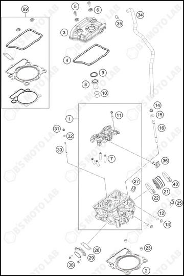 CYLINDER HEAD, 2024 KTM 250-SX-F