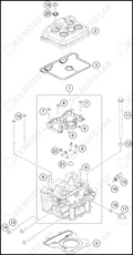 CYLINDER HEAD, 2022 KTM Duke-200