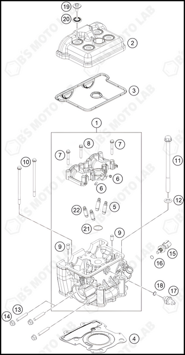 CYLINDER HEAD, 2022 KTM Duke-200
