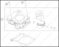 CYLINDER, 2022 KTM Duke-200