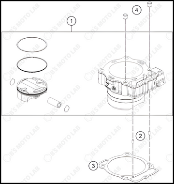 CYLINDER, 2023 KTM 450-SX-F