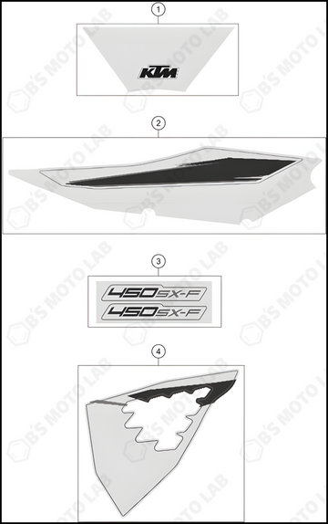 DECAL, 2022 KTM 450-SX-F