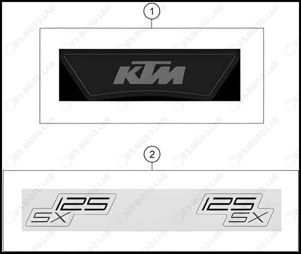 DECAL, 2023 KTM 125-SX