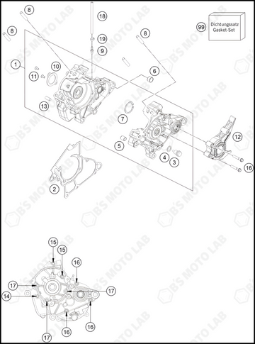 ENGINE CASE, 2024 KTM 50-SX