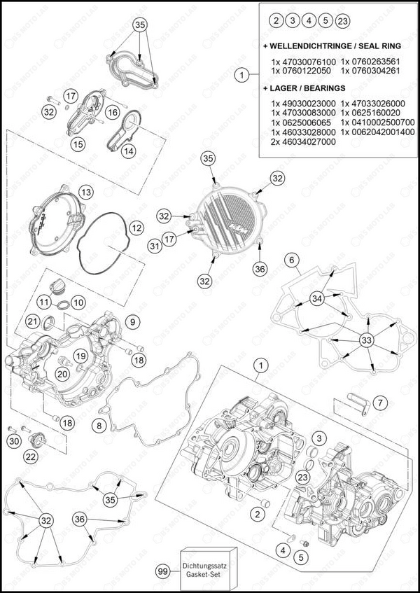 ENGINE CASE, 2025 KTM 85-SX-19-16
