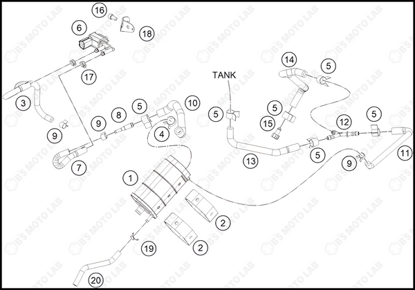 EVAPORATIVE CANISTER, 2022 KTM Duke-200