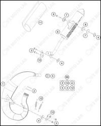 EXHAUST SYSTEM, 2022 KTM 50-SX