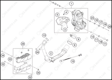EXHAUST SYSTEM, 2022 KTM Duke-200