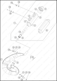EXHAUST SYSTEM, 2025 KTM 300-SX