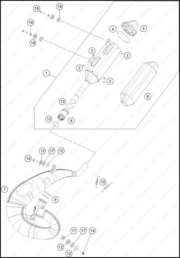 EXHAUST SYSTEM, 2025 KTM 300-SX