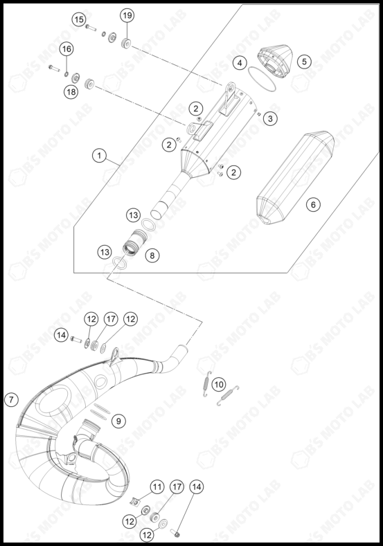 EXHAUST SYSTEM, 2025 KTM 250-SX