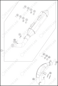 EXHAUST SYSTEM, 2023 KTM 450-SX-FE