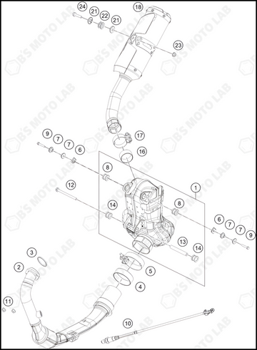 EXHAUST SYSTEM, 2023 KTM RC-390