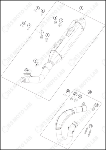 EXHAUST SYSTEM, 2023 KTM 350-SX-F
