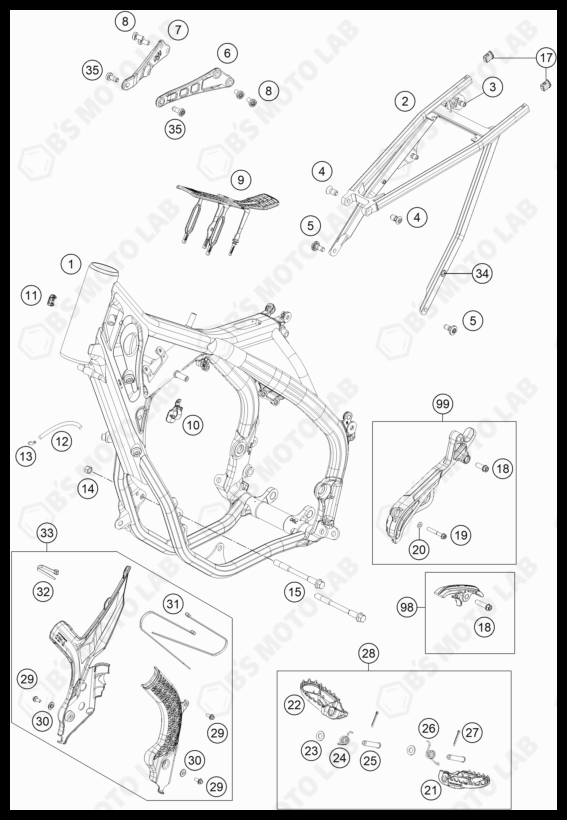 FRAME, 2022 KTM 250-SX