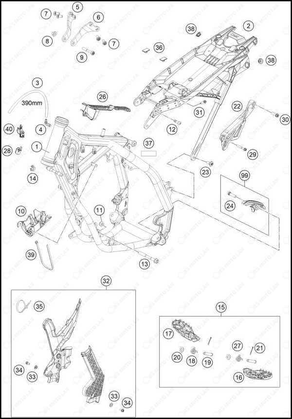 FRAME, 2025 KTM 85-SX-19-16