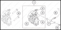 FRONT BRAKE CALIPER, 2022 KTM Duke-200