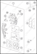 FRONT BRAKE CALIPER, 2023 KTM 350-SX-F