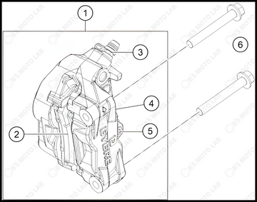 FRONT BRAKE CALIPER, 2023 KTM RC-390