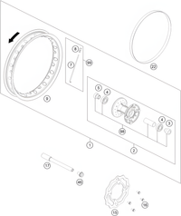 FRONT WHEEL, 2022 KTM SX-E-5