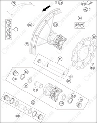 FRONT WHEEL, 2022 KTM 85-SX-19-16