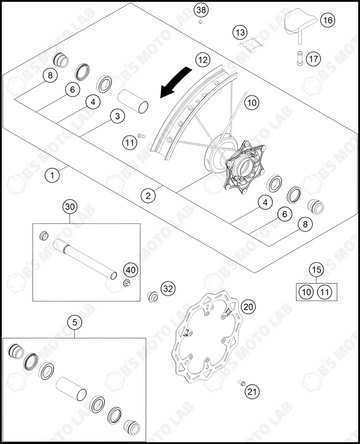 FRONT WHEEL, 2022 KTM 350-SX-F