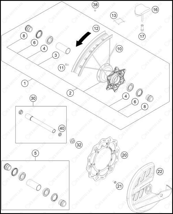 FRONT WHEEL, 2025 KTM 125-SX