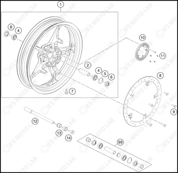 FRONT WHEEL, 2023 KTM RC-390