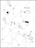 HANDLEBAR, CONTROLS, 2022 KTM Duke-200