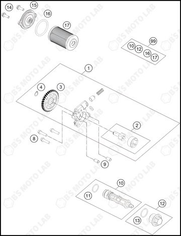LUBRICATING SYSTEM, 2022 KTM Duke-200