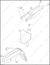 MASK, FENDERS, 2024 KTM 350-SX-F