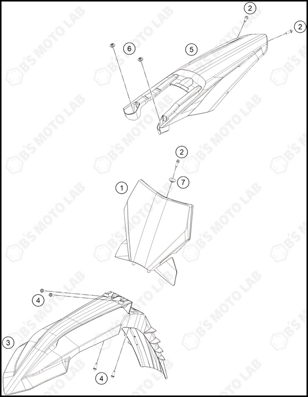 MASK, FENDERS, 2024 KTM 350-SX-F