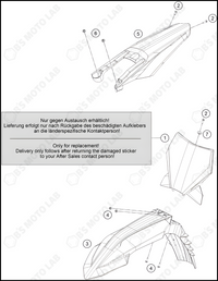 MASK, FENDERS, 2023 KTM 250-SX-F