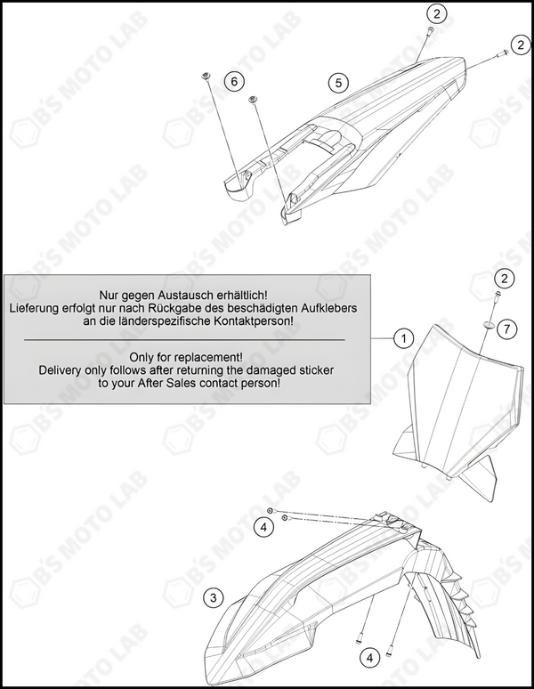 MASK, FENDERS, 2023 KTM 250-SX-F
